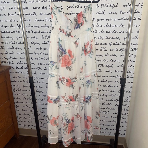 The Somerset Strapless Chiffon Midi Dress - Picture 5 of 9